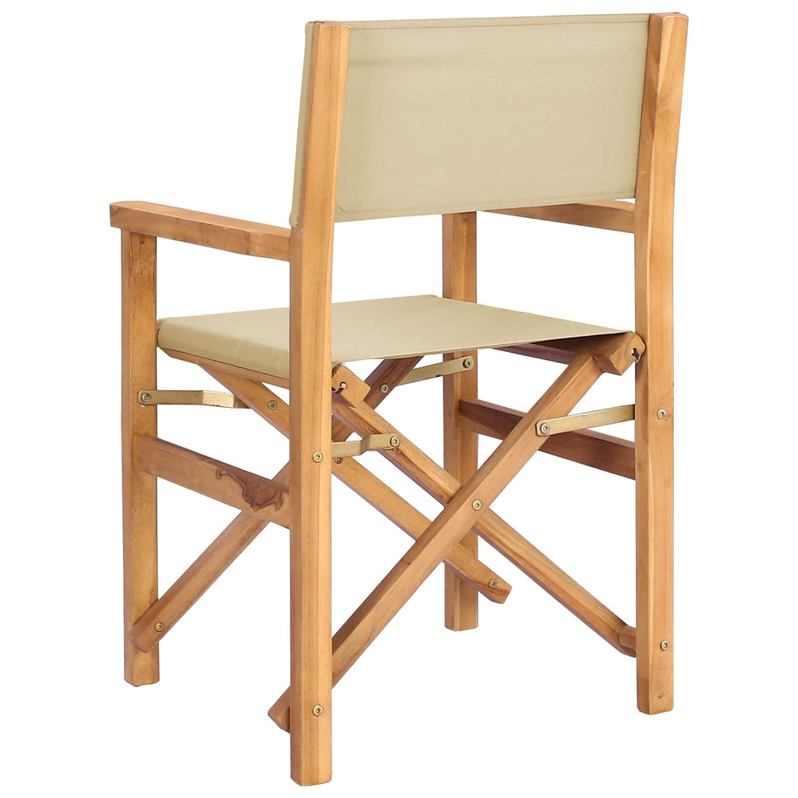 Eetkamerstoel Bruin en beige 56 x 54 x 87 cm Massief Teakhout