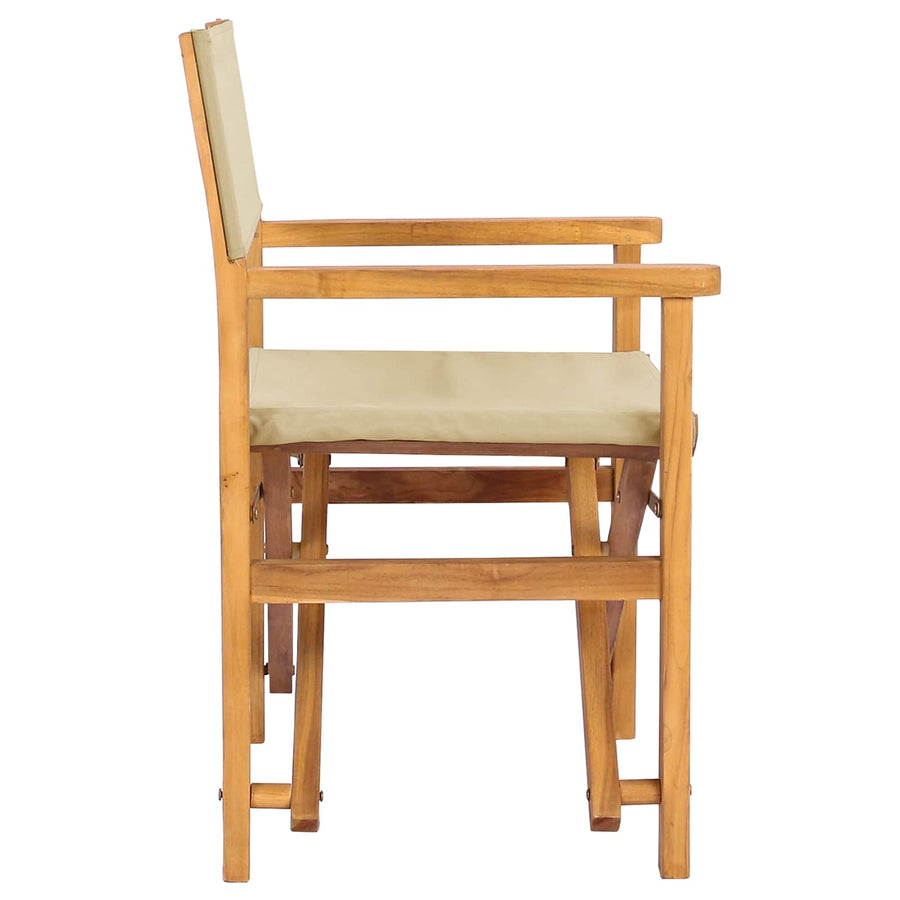 Eetkamerstoel Bruin en beige 56 x 54 x 87 cm Massief Teakhout