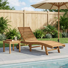 Sunlounger Brown Solid Teak