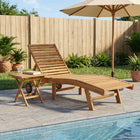 Sunlounger 2 pcs Brown Solid Teak Wood