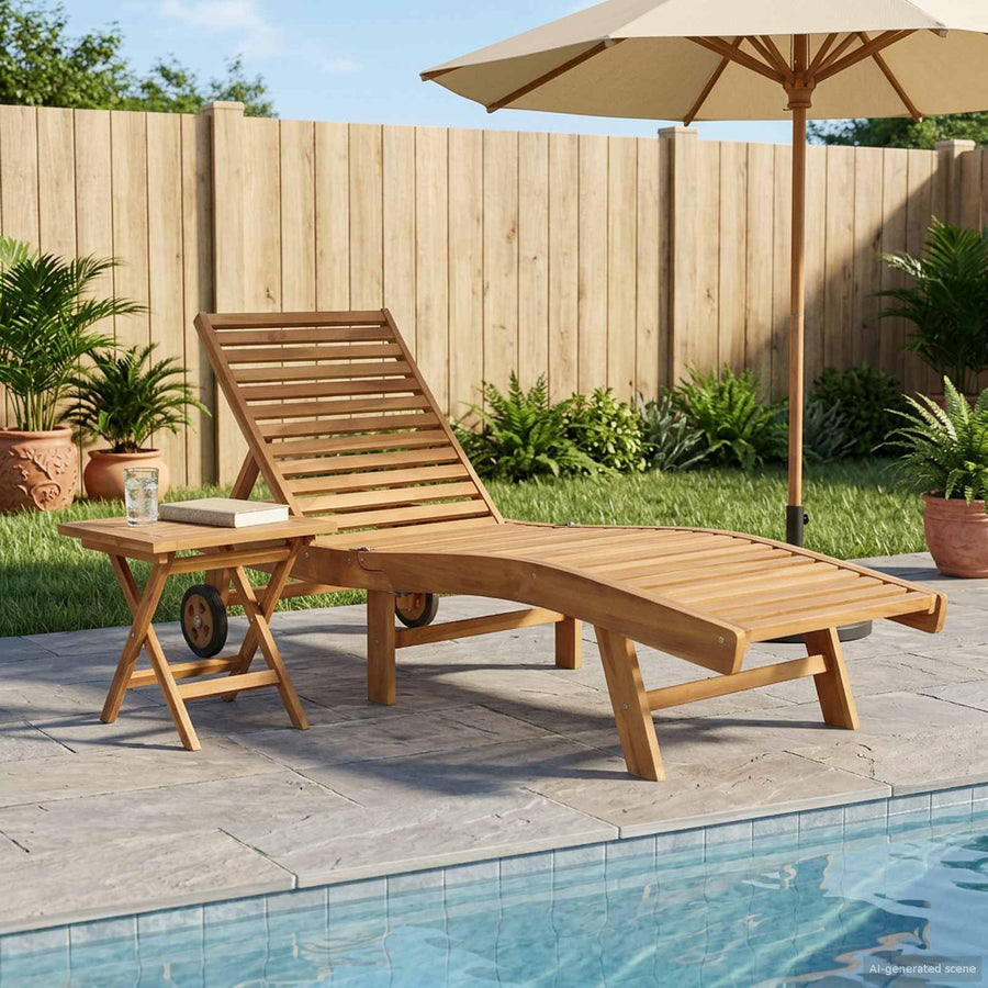 Ligstoel 2 pcs Bruin Massief Teakhout