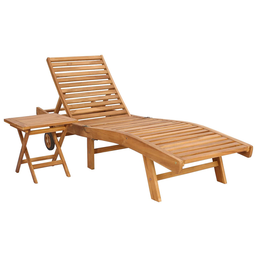 Ligstoel 2 pcs Bruin Massief Teakhout