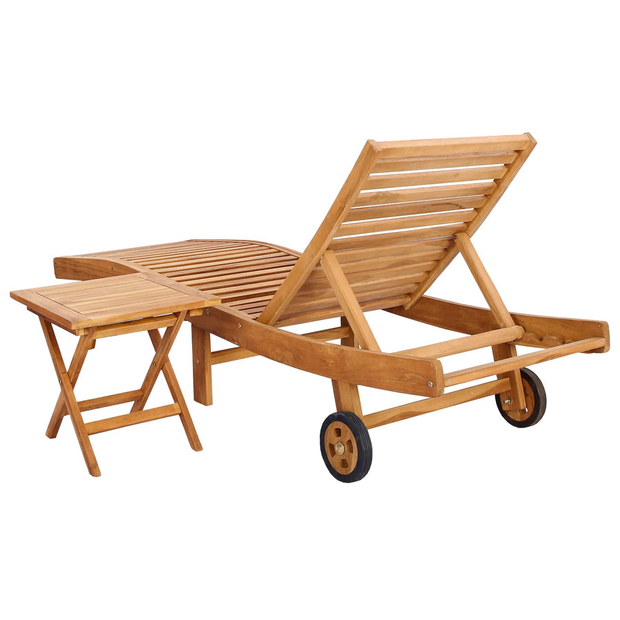 Ligstoel 2 pcs Bruin Massief Teakhout