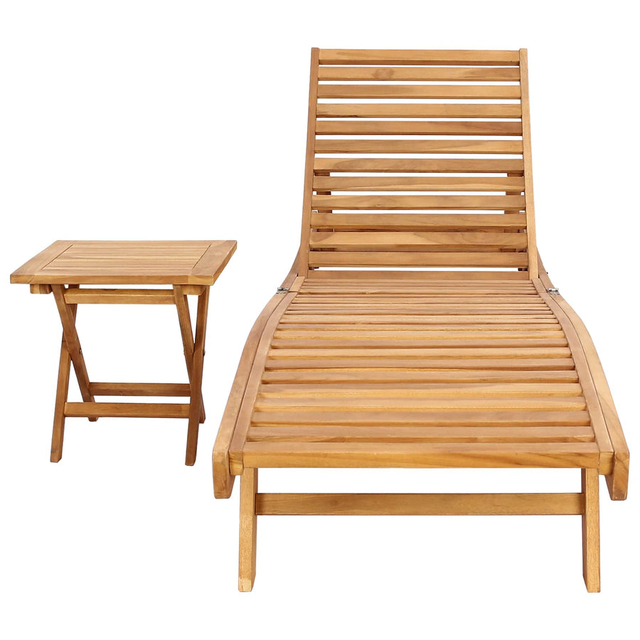 Ligstoel 2 pcs Bruin Massief Teakhout