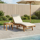 Sun Lounger Brown and Cream Polyester
