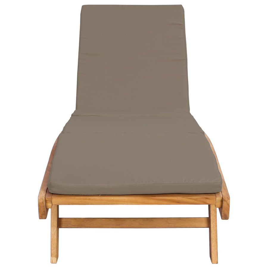 Ligstoel Bruin en Taupe Polyester