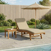 Ligstoel 200x59.5x35 cm bruin polyester