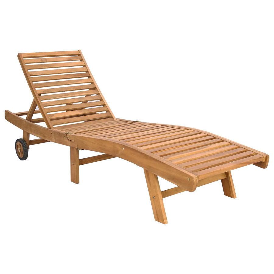 Ligstoel Bruin en beige Polyester