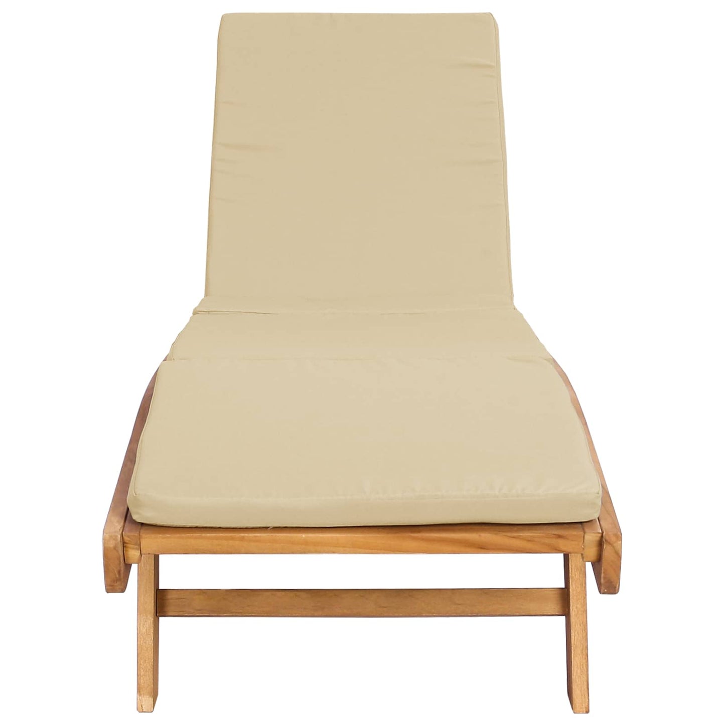 Ligstoel Bruin en beige Polyester