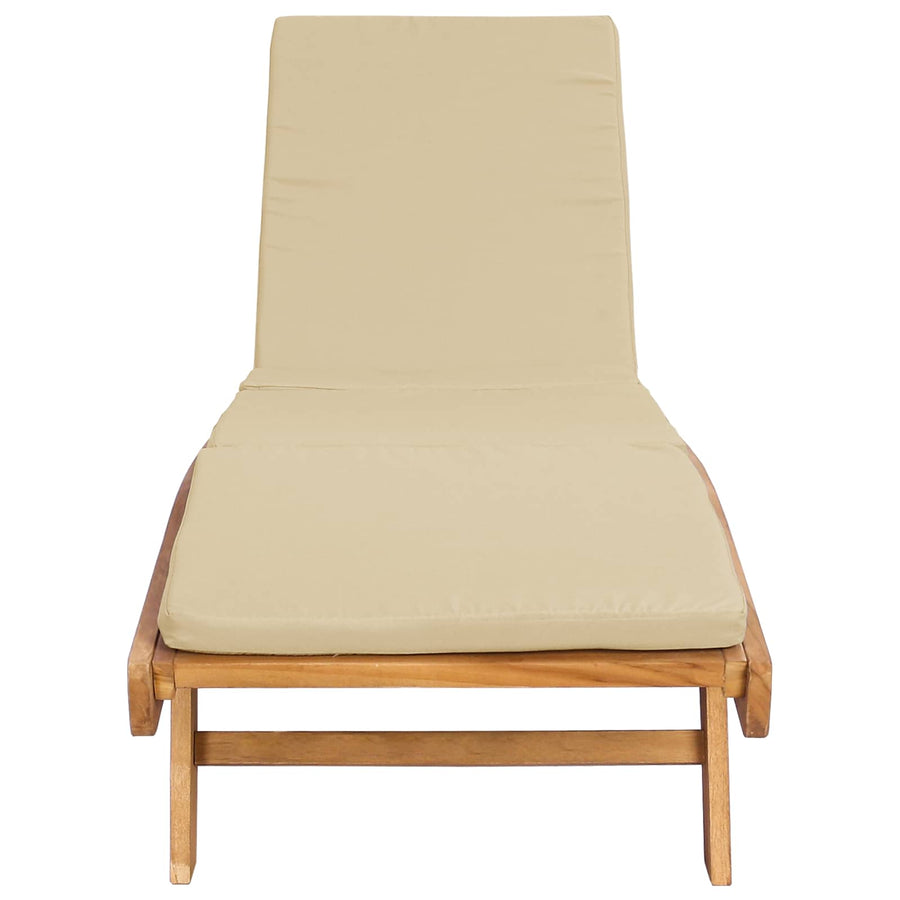 Ligstoel Bruin en beige Polyester