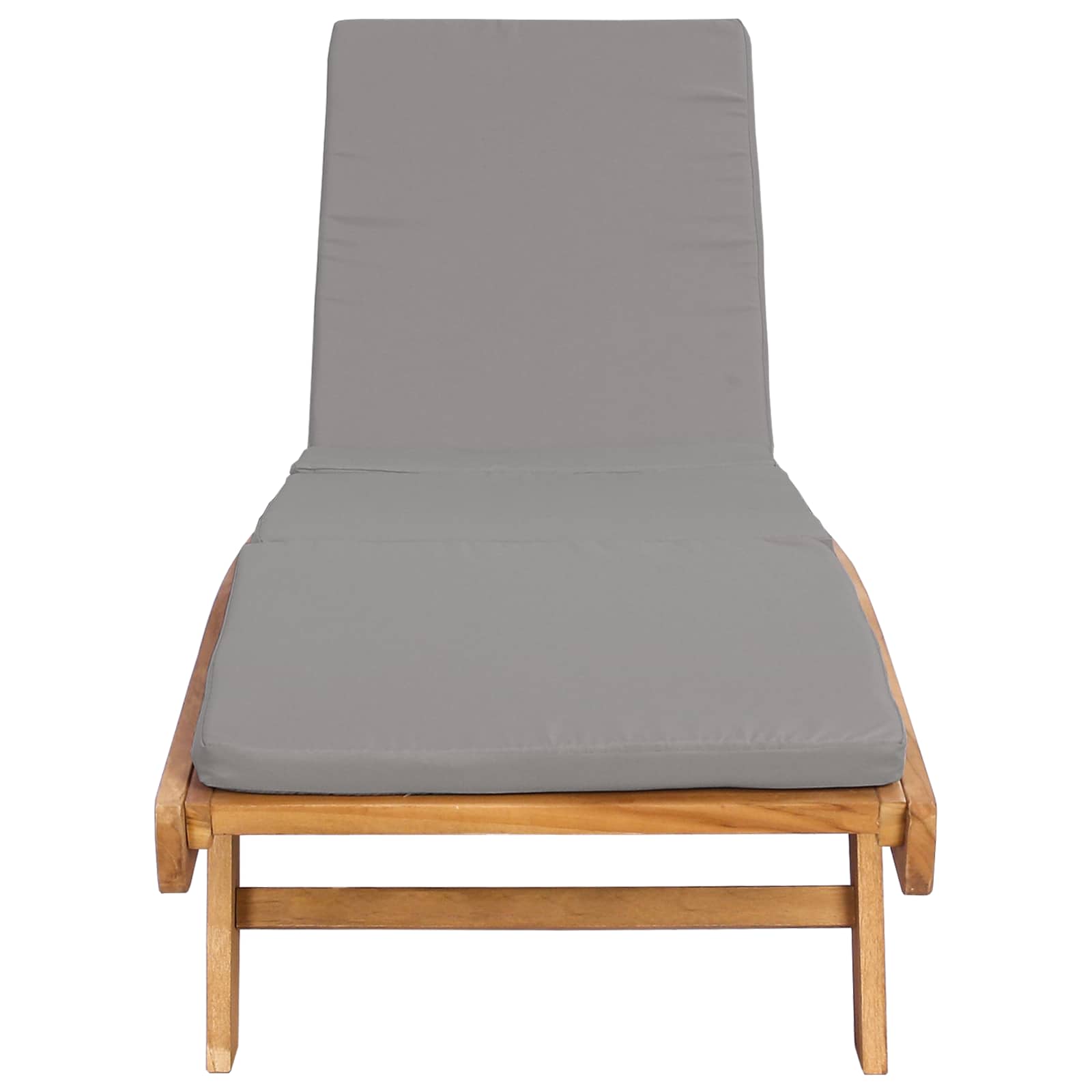 Ligstoel Bruin en lichtgrijs Polyester