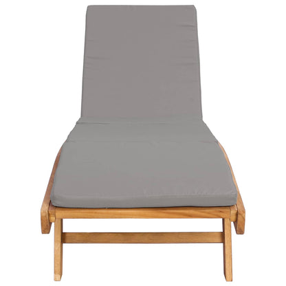 Ligstoel Bruin en lichtgrijs Polyester