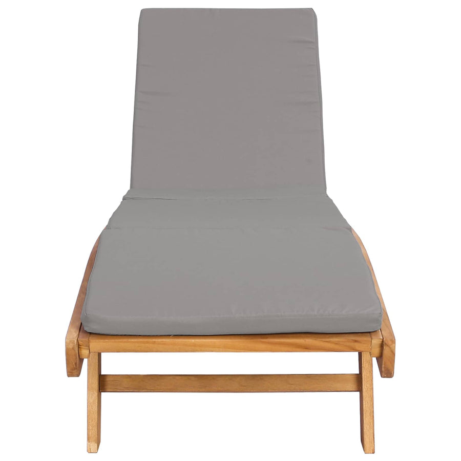 Ligstoel Bruin en lichtgrijs Polyester