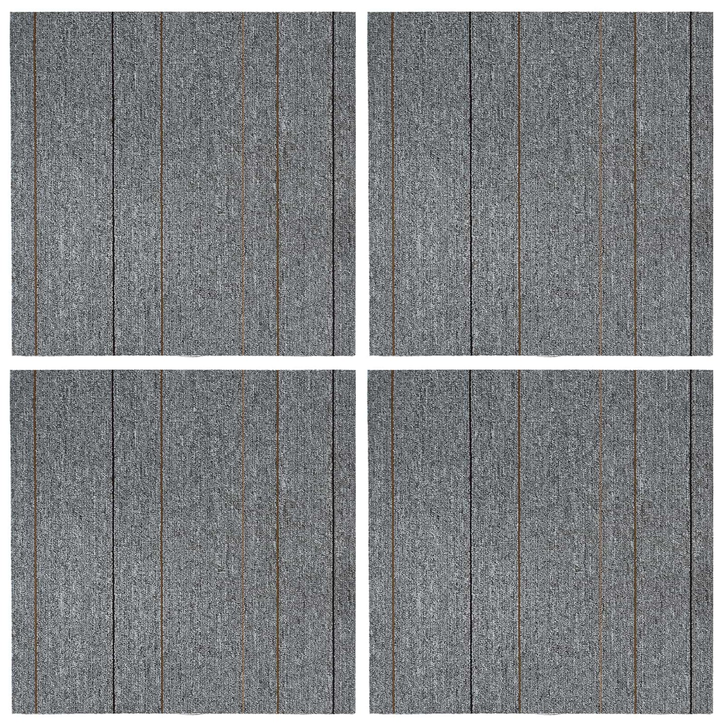 Vloertegel Lichtgrijs met Streep 50 x 50 cm 4 pcs PP en Bitumen