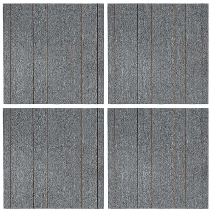 Vloertegel Lichtgrijs met Streep 50 x 50 cm 4 pcs PP en Bitumen
