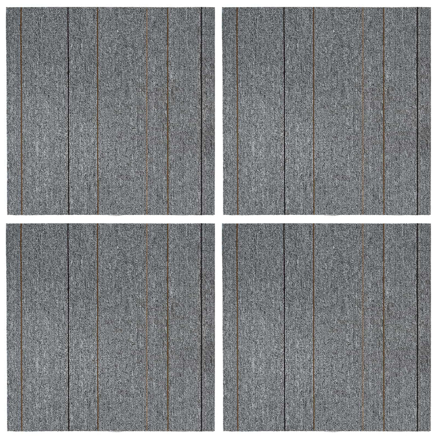 Vloertegel Lichtgrijs met Streep 50 x 50 cm 4 pcs PP en Bitumen