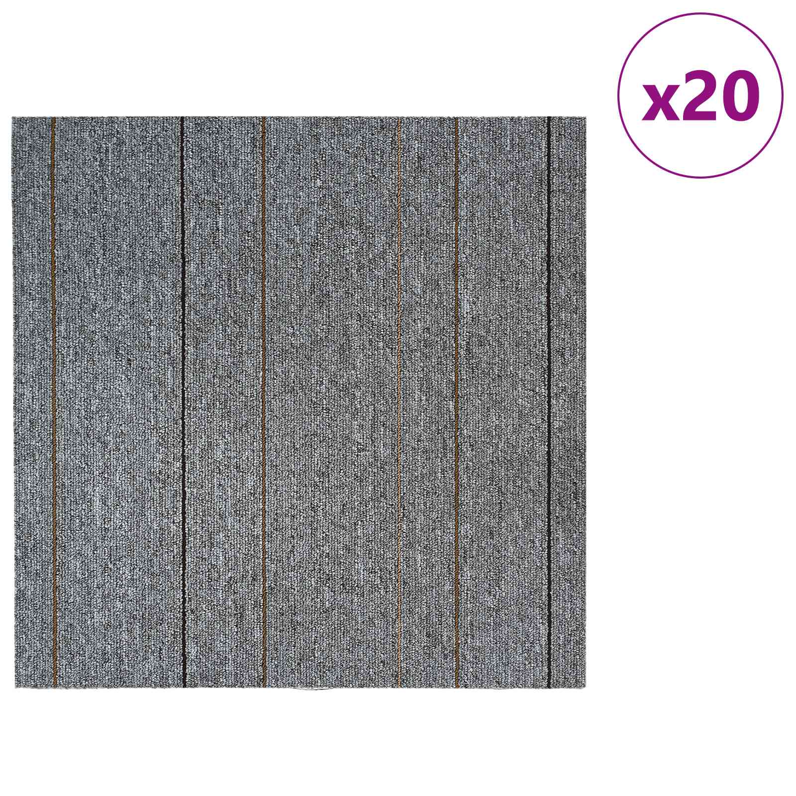 Vloertegel Lichtgrijs met Strepen 50 x 50 cm 20 pcs