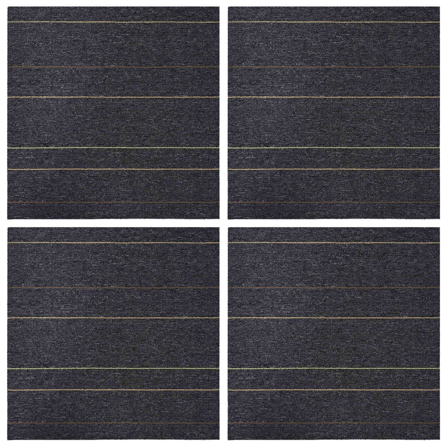 Vloertegel Donkergrijs met Strepen 50 x 50 cm 4 pcs