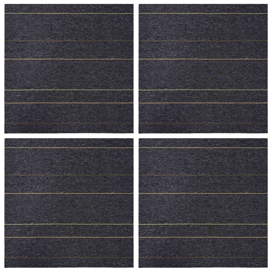 Vloertegel Donkergrijs met Strepen 50 x 50 cm 4 pcs