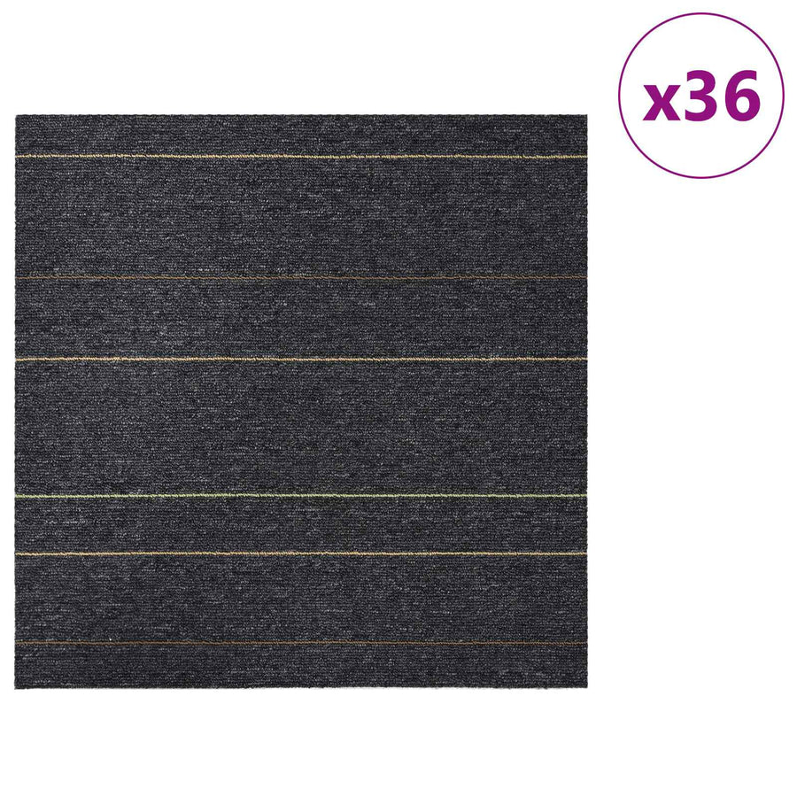 Vloertegel Donkergrijs met Strepen 50 x 50 cm 36 pcs