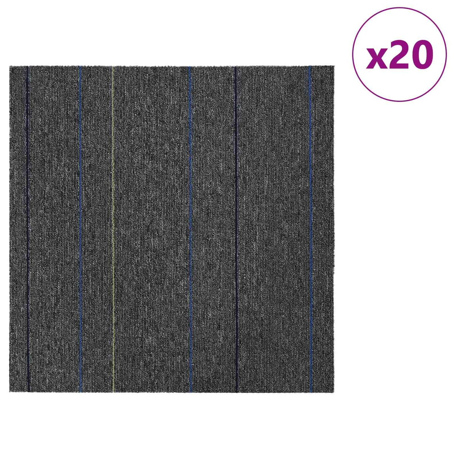 Vloertegel Midden Grijs met Strepen 50 x 50 cm 20 pcs