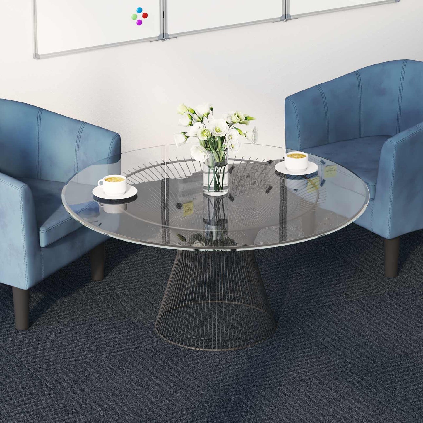 Vloertegel Blauw Grijs 50 x 50 cm 36 pcs PP en Bitumen