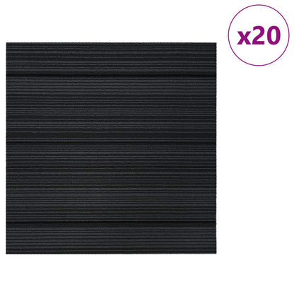 Vloertegel Gestreept Lichtgrijs 50 x 50 cm 20 pcs PP en Bitumen