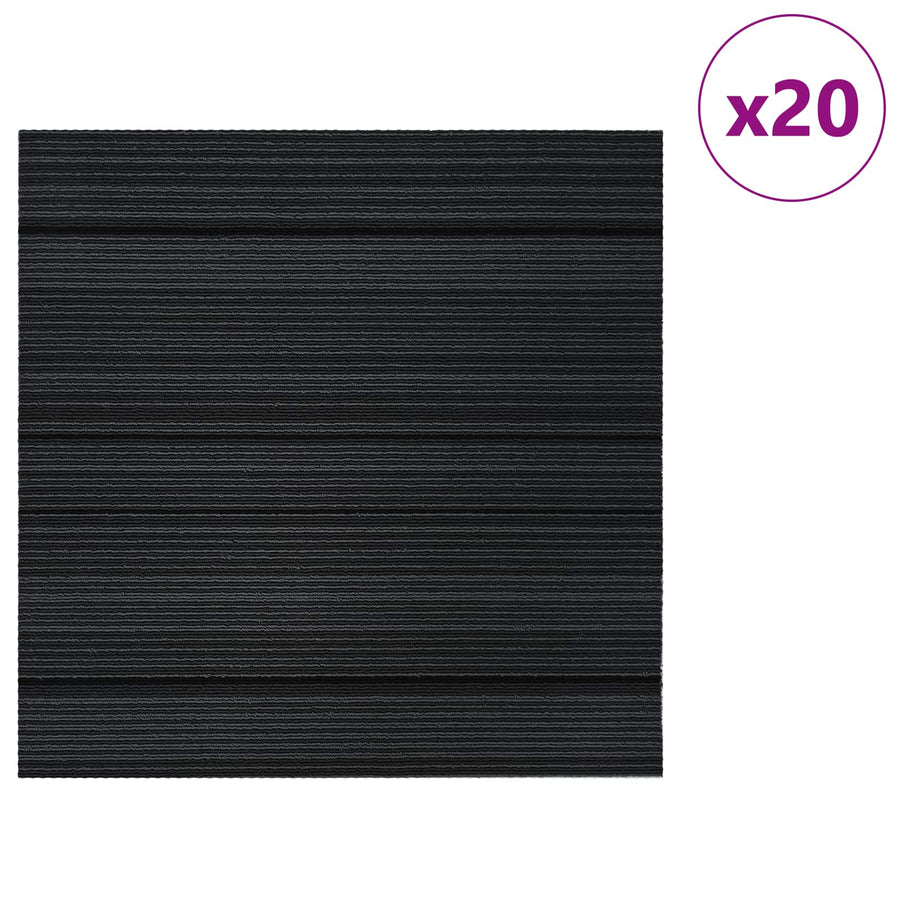 Vloertegel Gestreept Lichtgrijs 50 x 50 cm 20 pcs PP en Bitumen