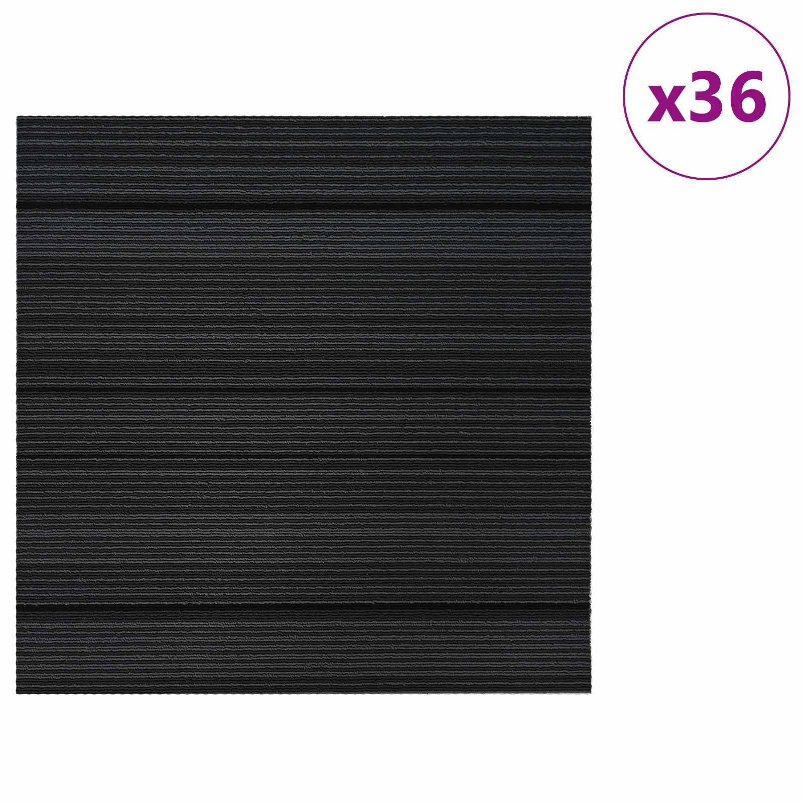 Vloertegel Gestreept Lichtgrijs 50 x 50 cm 36 pcs PP en Bitumen