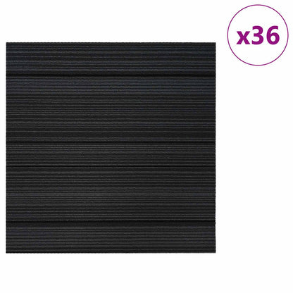 Vloertegel Gestreept Lichtgrijs 50 x 50 cm 36 pcs PP en Bitumen
