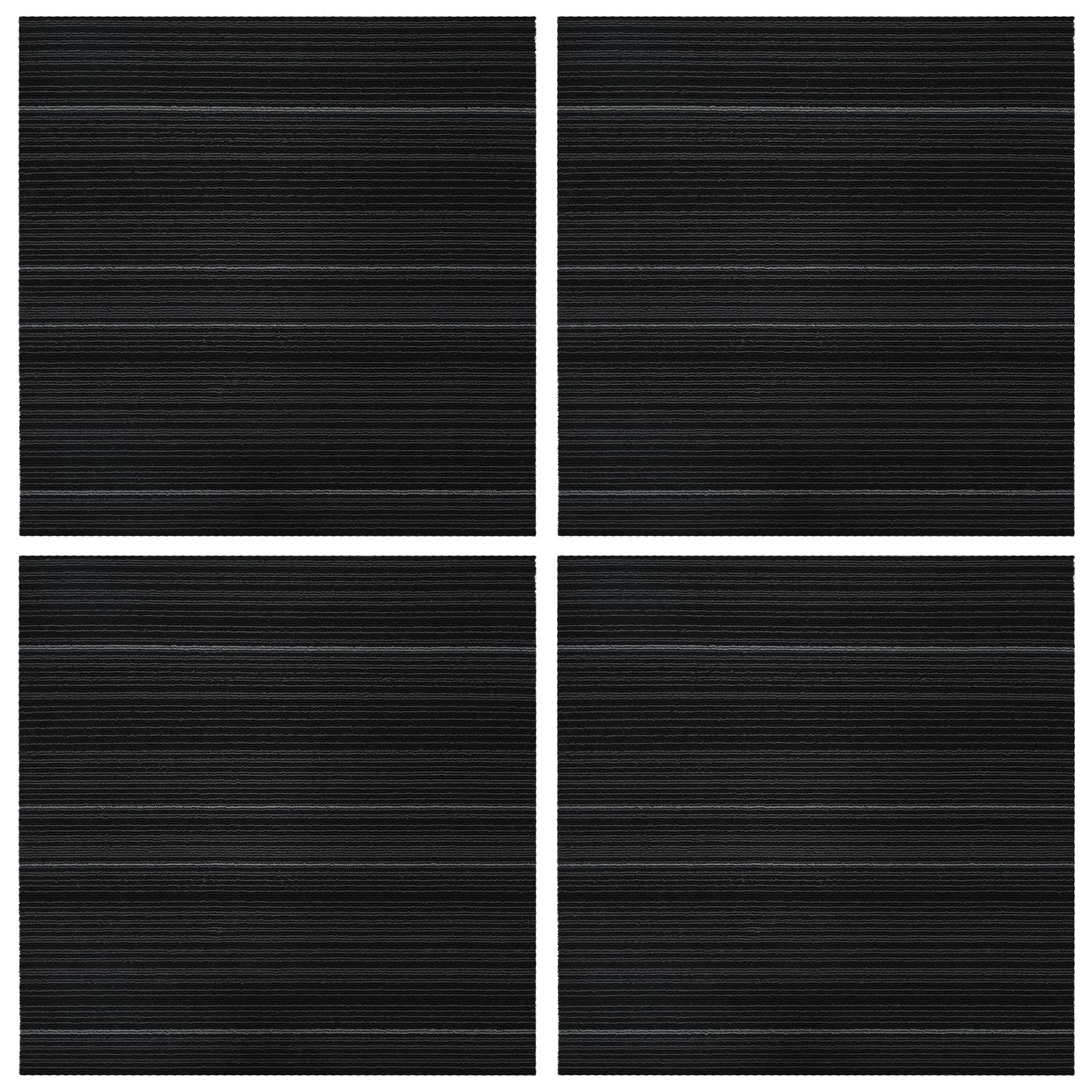 Vloertegel Gestreept Donkergrijs 50 x 50 cm 4 pcs PP en Bitumen