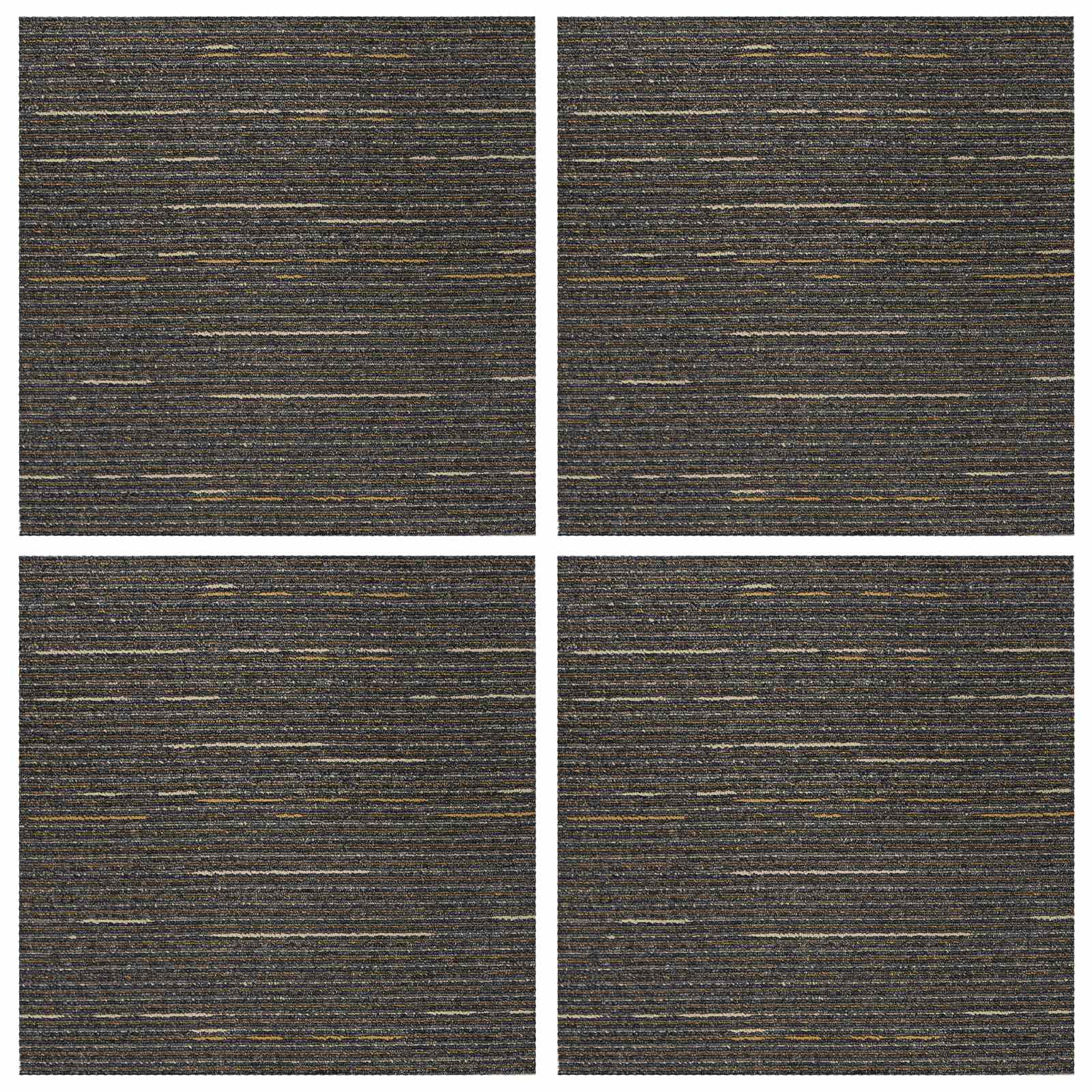 Vloertegel Gestreept Lichtbruin 50 x 50 cm 4 pcs PP en Bitumen