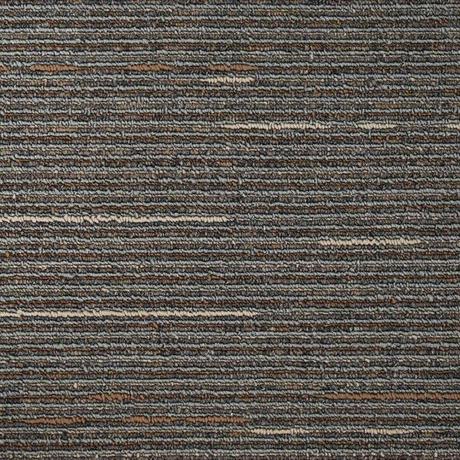Vloertegel Gestreept Donkerbruin 50 x 50 cm 4 pcs PP en Bitumen