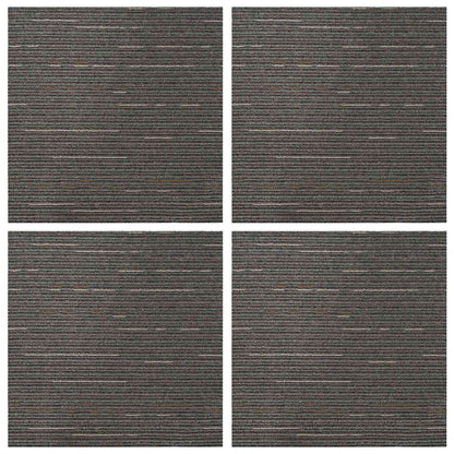 Vloertegel Gestreept Donkerbruin 50 x 50 cm 4 pcs PP en Bitumen