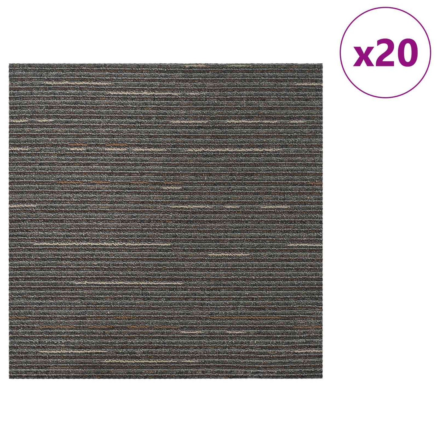 Vloertegel Gestreept Donkerbruin 50 x 50 cm 20 pcs