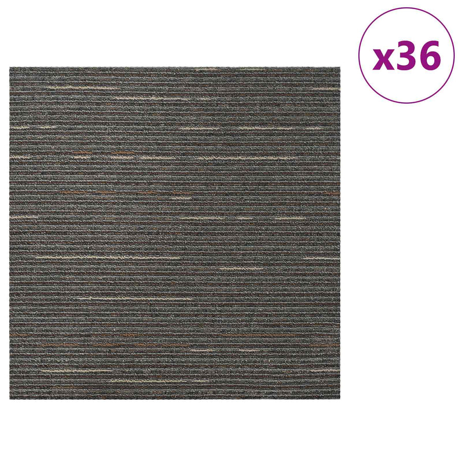 Vloertegel Gestreept Donkerbruin 50 x 50 cm 36 pcs