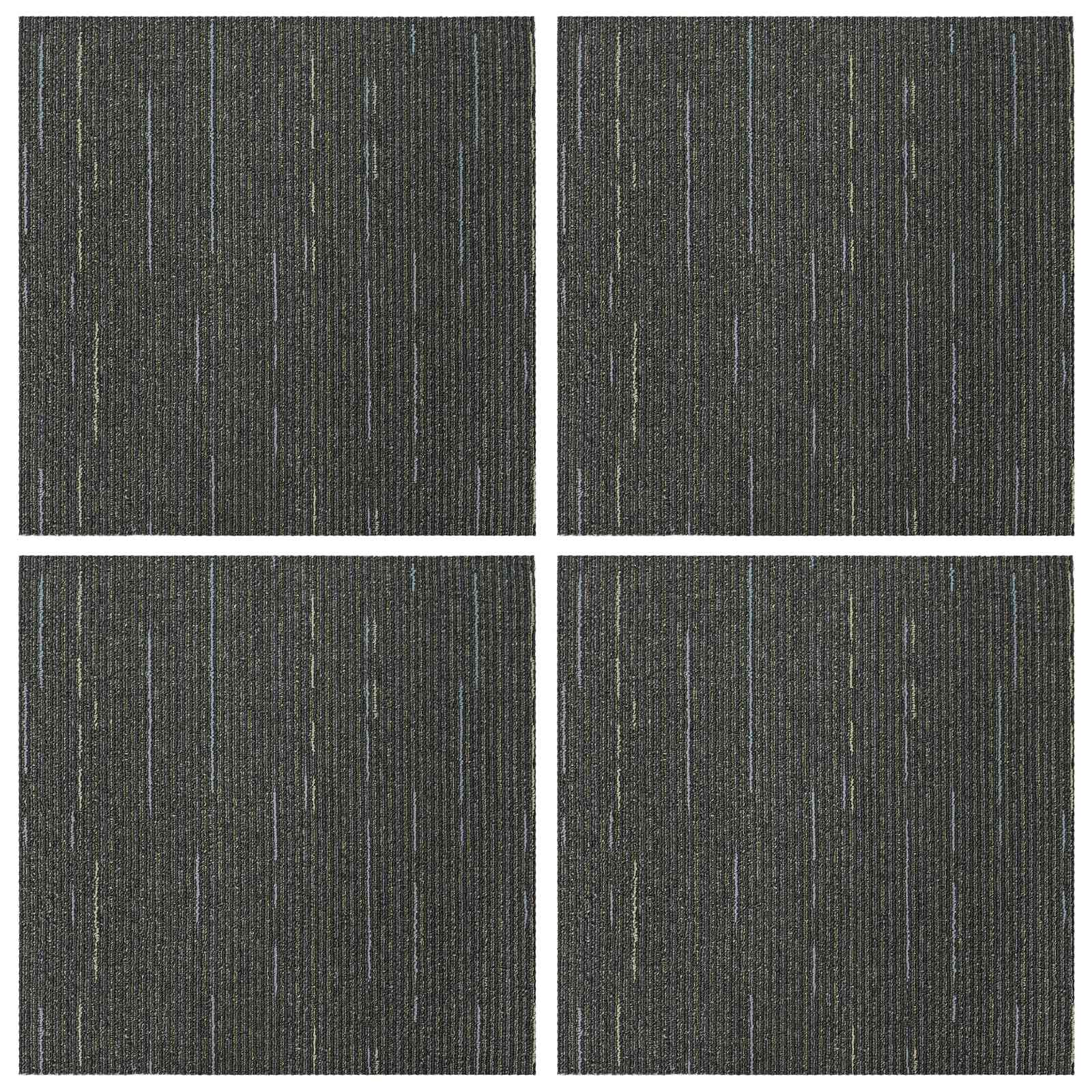 Vloertegel Gestreept Lichtgroen 50 x 50 cm 4 pcs PP en Bitumen