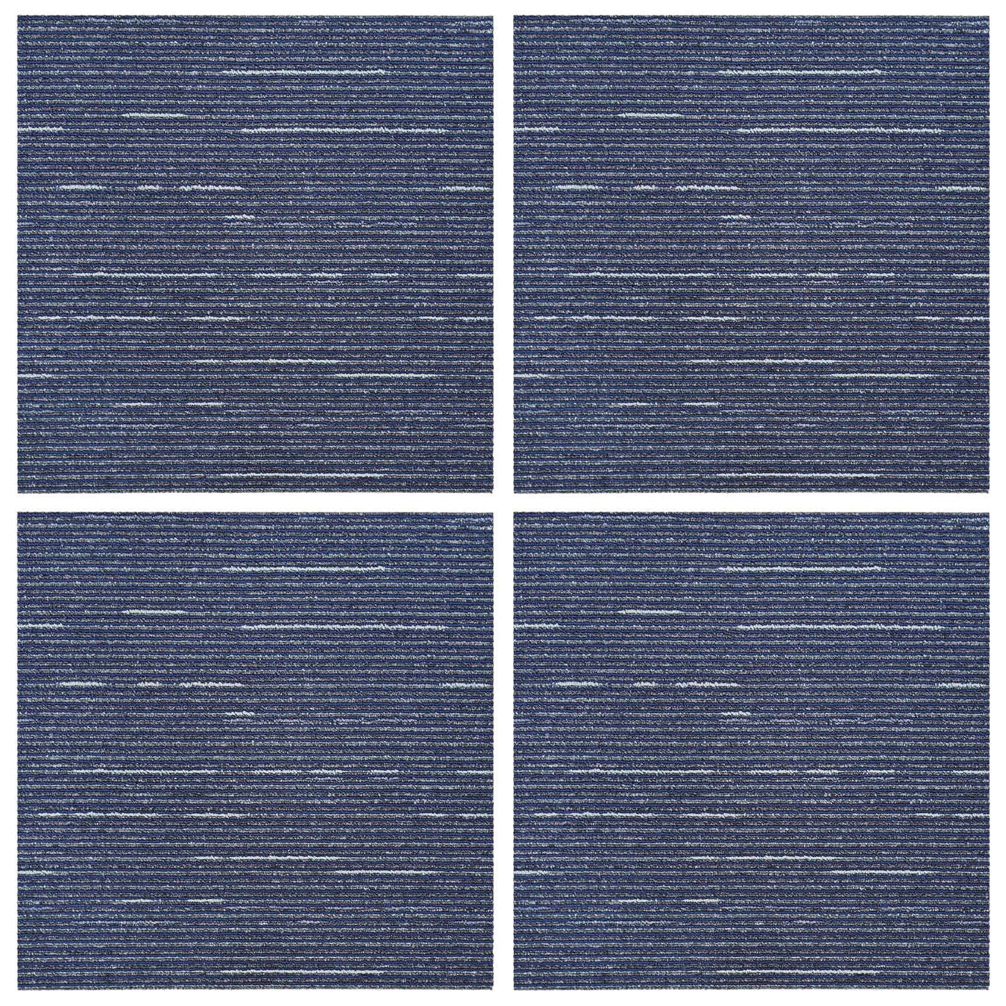 Vloertegel Gestreept Blauw 50 x 50 cm 4 pcs PP en Bitumen