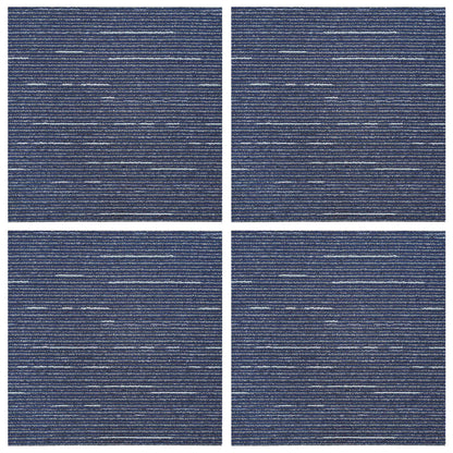 Vloertegel Gestreept Blauw 50 x 50 cm 4 pcs PP en Bitumen
