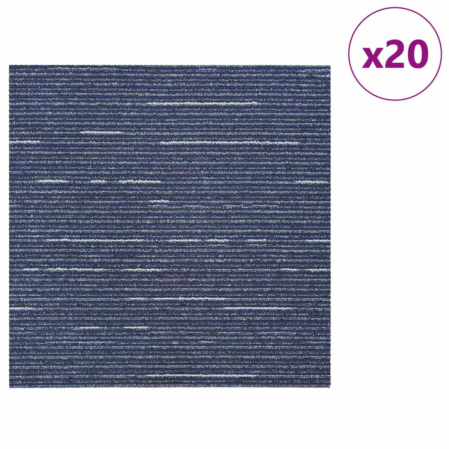 Vloertegel Gestreept Blauw 50 x 50 cm 20 pcs PP en Bitumen