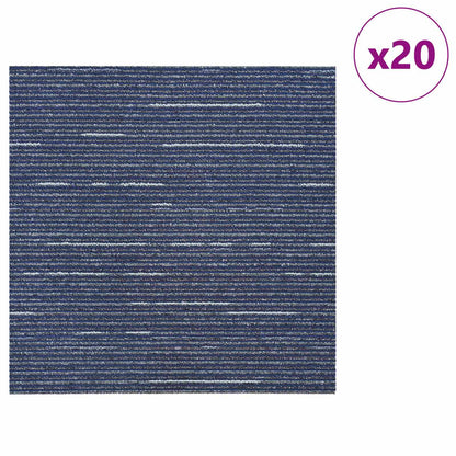 Vloertegel Gestreept Blauw 50 x 50 cm 20 pcs PP en Bitumen