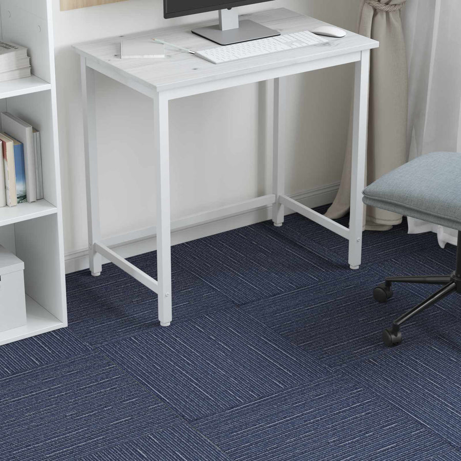 Vloertegel Gestreept Blauw 50 x 50 cm 36 pcs PP en Bitumen