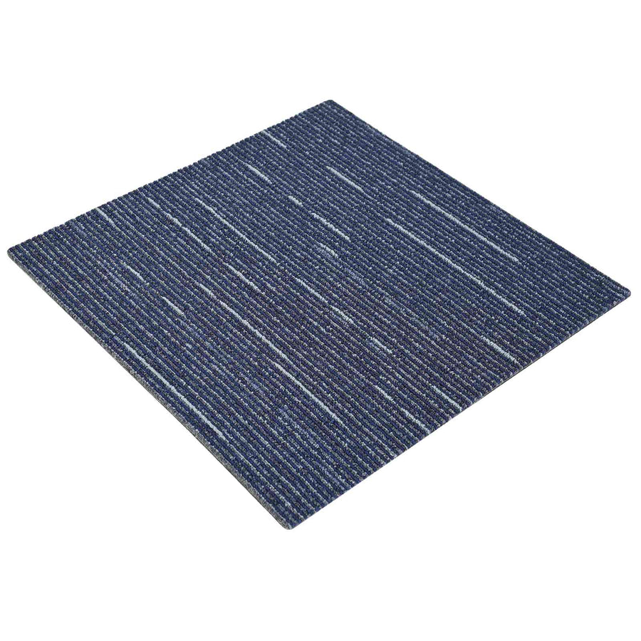 Vloertegel Gestreept Blauw 50 x 50 cm 36 pcs PP en Bitumen