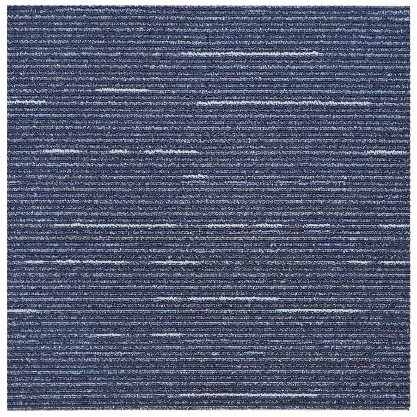 Vloertegel Gestreept Blauw 50 x 50 cm 36 pcs PP en Bitumen