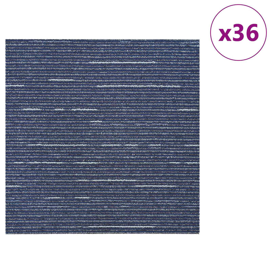 Vloertegel Gestreept Blauw 50 x 50 cm 36 pcs PP en Bitumen