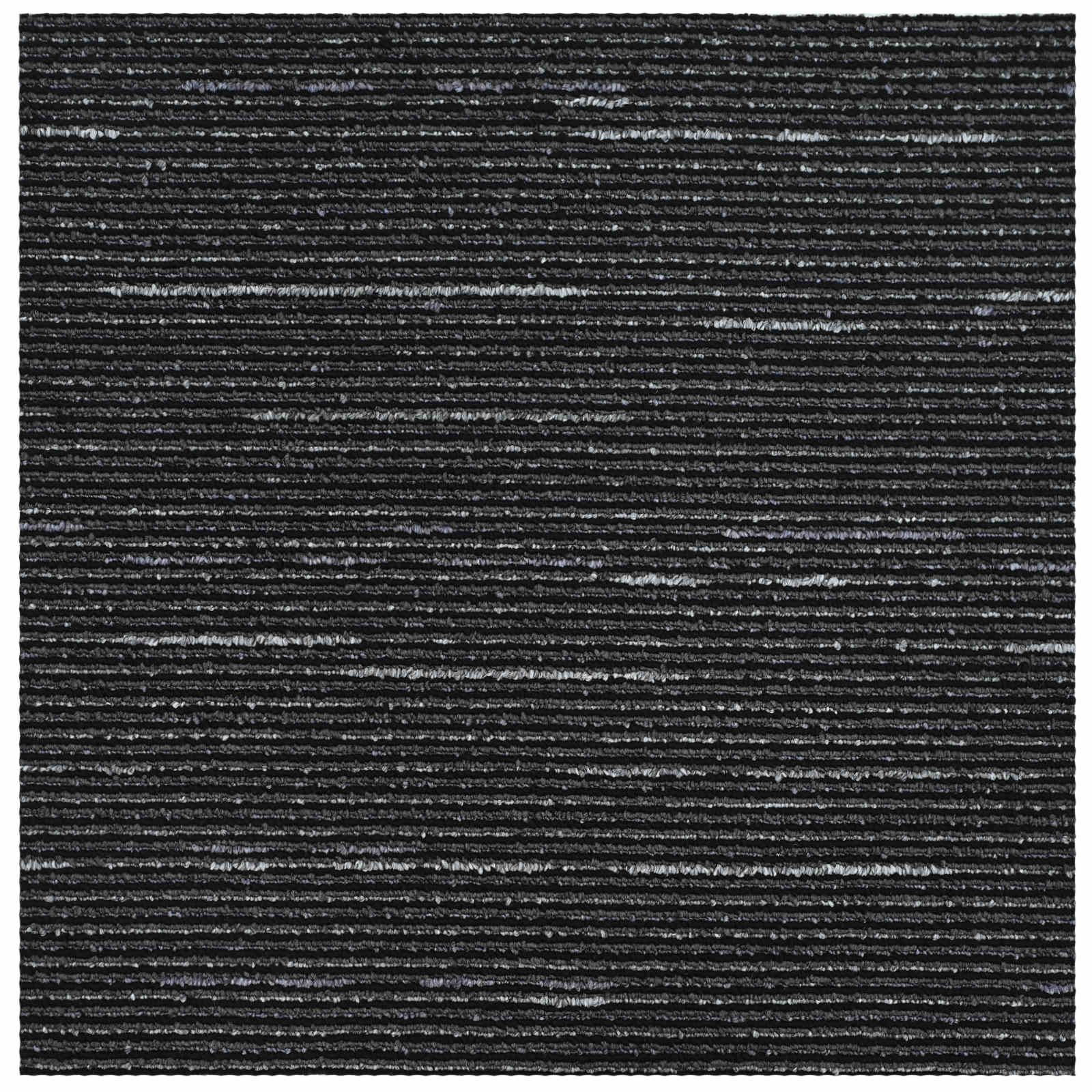 Vloertegel Gestreept Zwart 50 x 50 cm 4 pcs PP en Bitumen