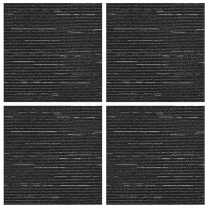 Vloertegel Gestreept Zwart 50 x 50 cm 4 pcs PP en Bitumen