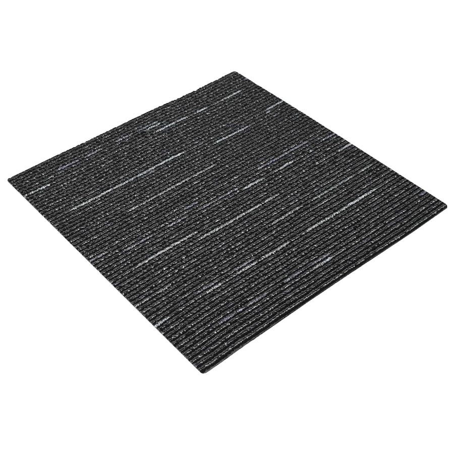 Vloertegel Gestreept Zwart 50 x 50 cm 20 pcs PP en Bitumen