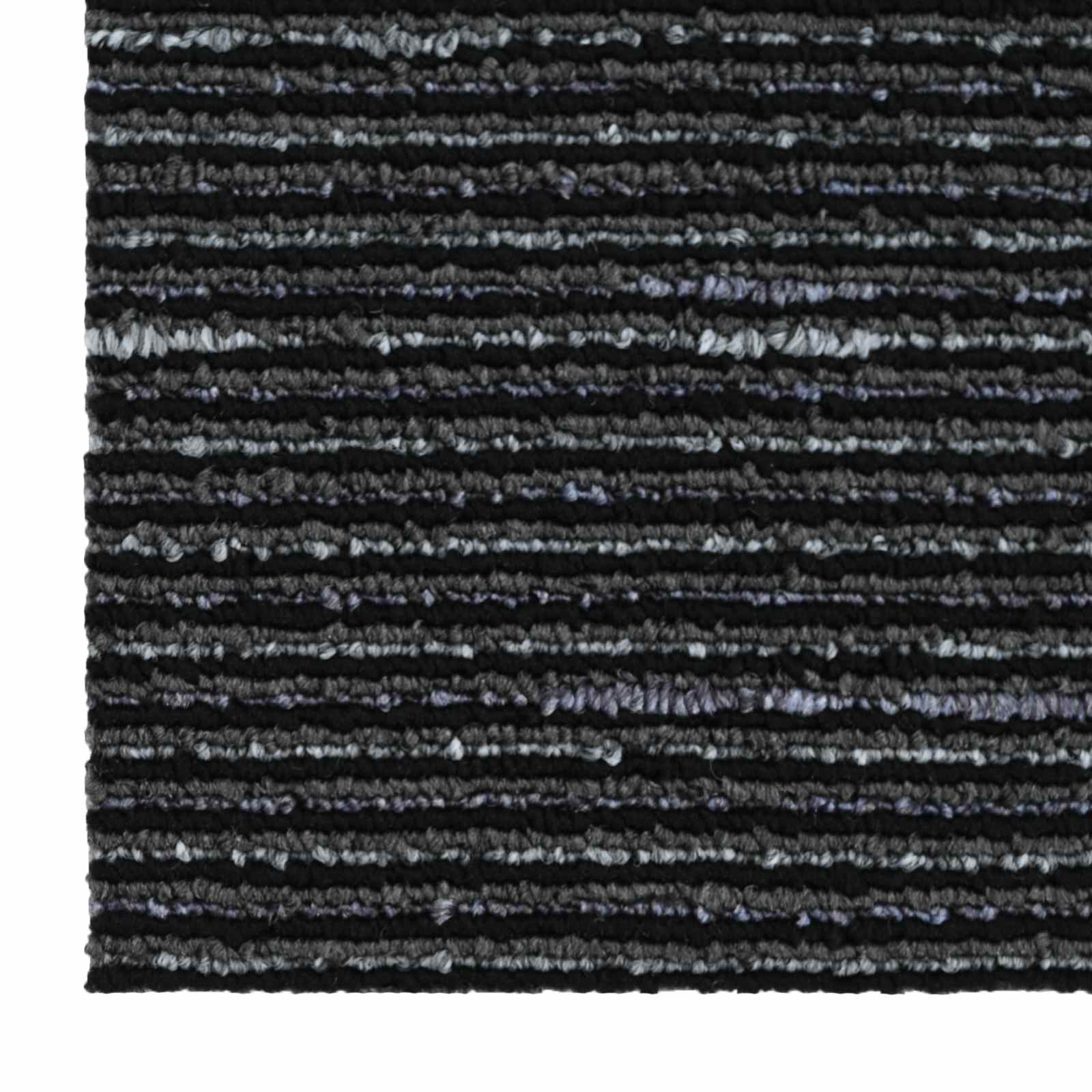 Vloertegel Gestreept Zwart 50 x 50 cm 36 pcs PP en Bitumen