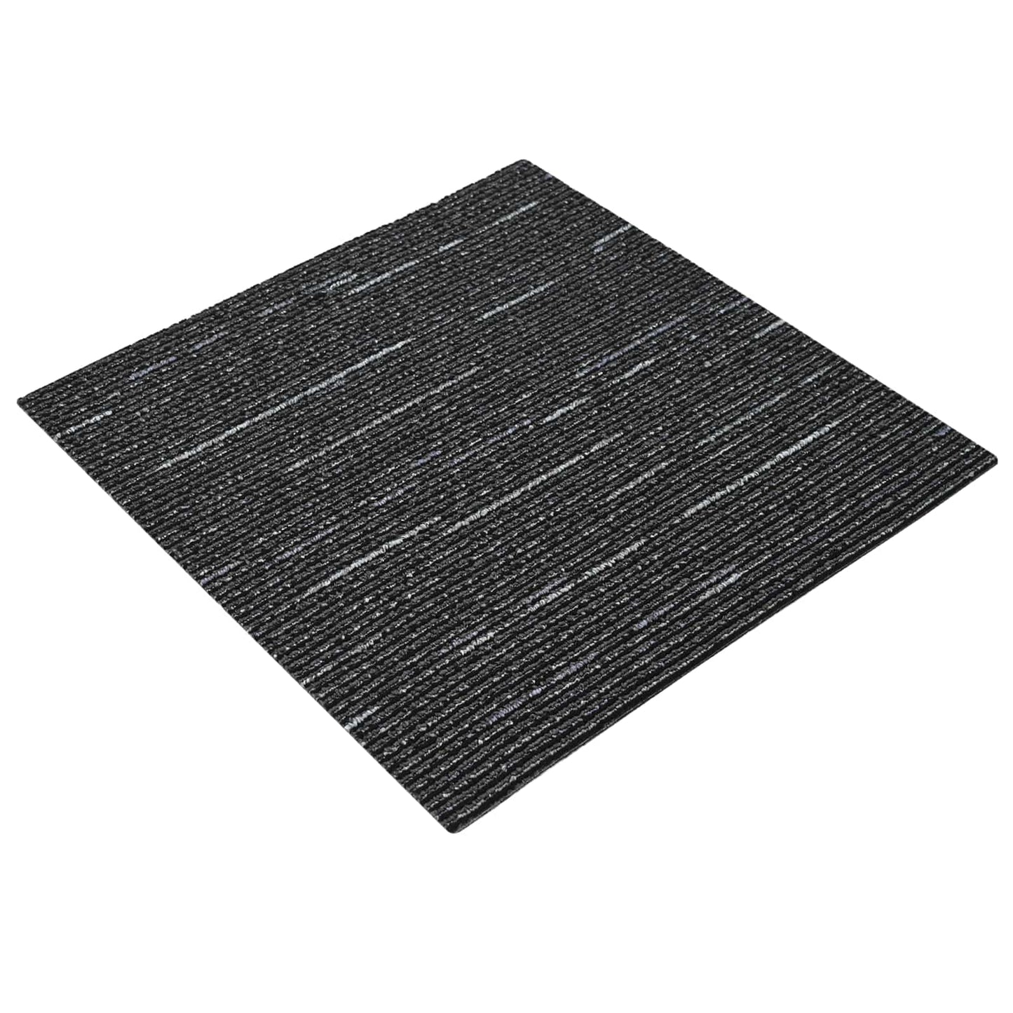 Vloertegel Gestreept Zwart 50 x 50 cm 36 pcs PP en Bitumen